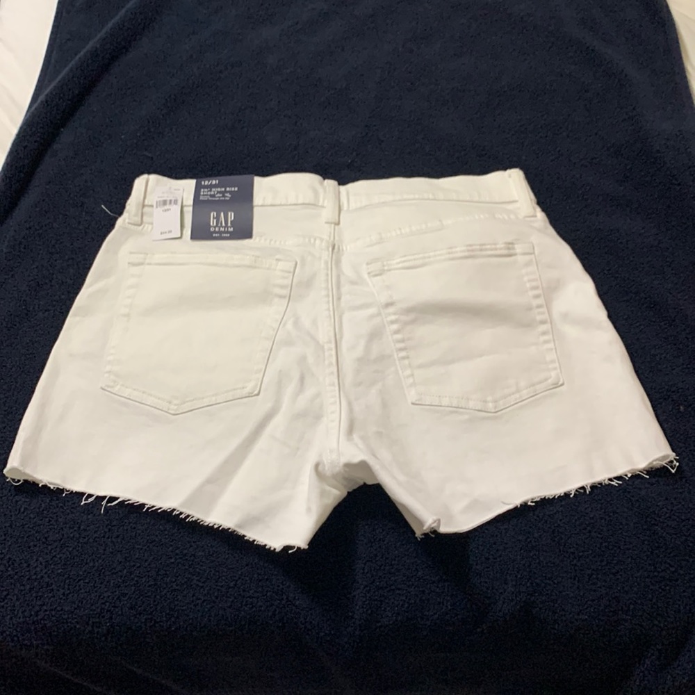 Gap white denim shorts, size 12